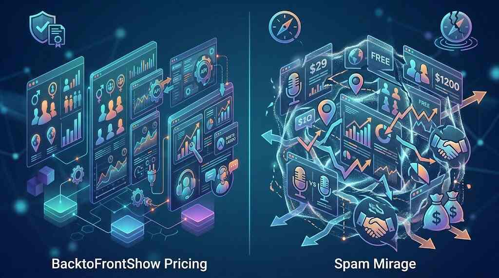 BacktoFrontShow Pricing vs. the Spam Mirage