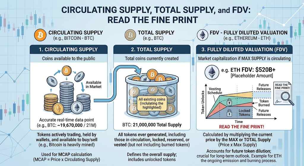 Circulating Supply, Total Supply, and FDV: Read the Fine Print''