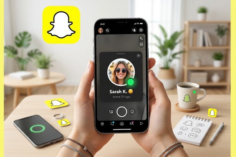 What does the green dot mean on snapchat?